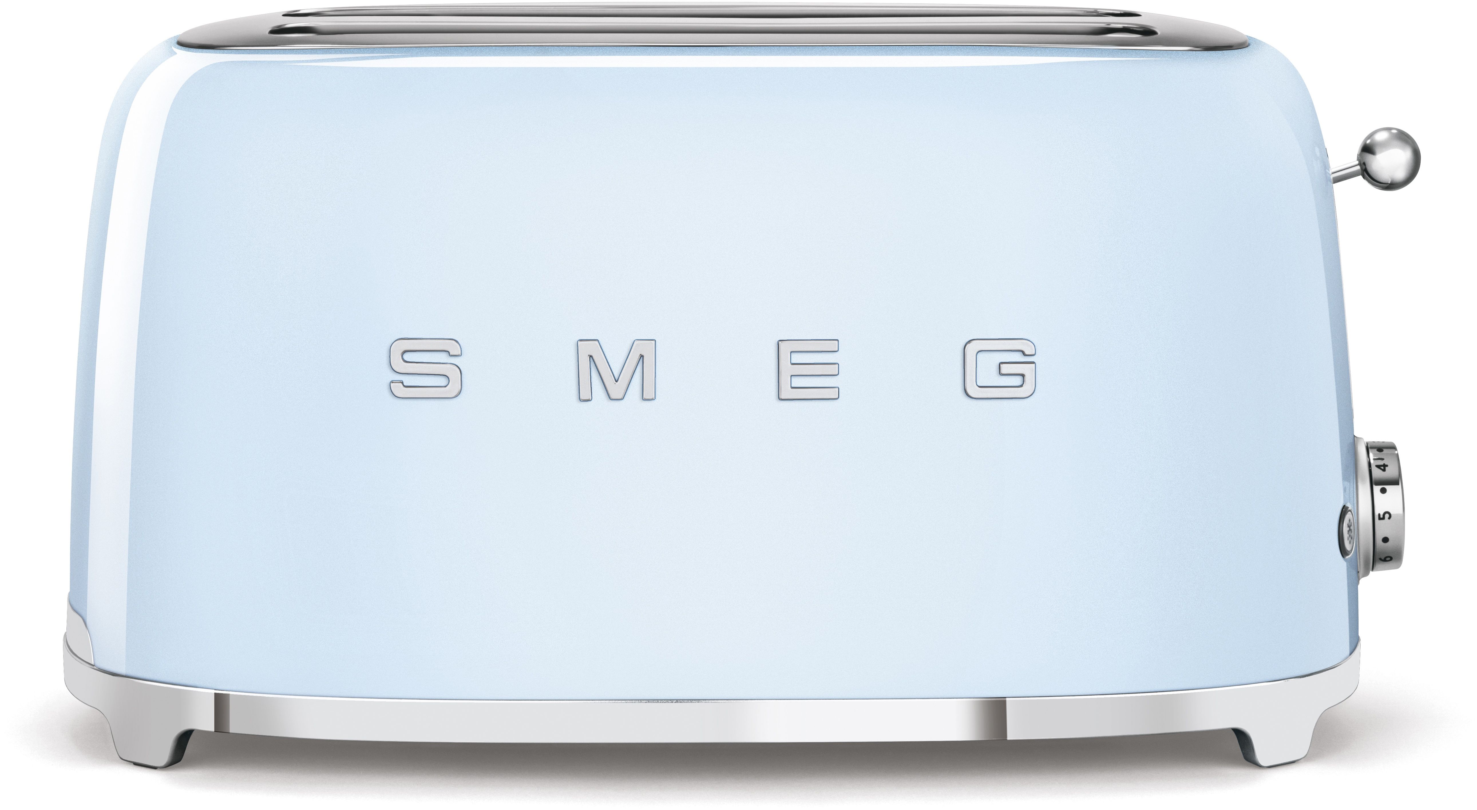 Smeg TSF02PBEU - Broodrooster - 1500W 2 sleuven 6 bruining-niveaus - Pastelblauw