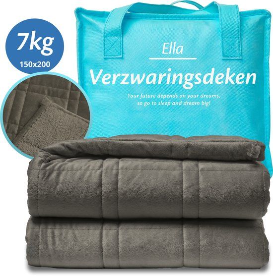 Ella Verzwaringsdeken 7 Kg - Fluweel&Sherpa Fleece Zwaartedeken Oeko-Tex - Weighted Blanket 150 X