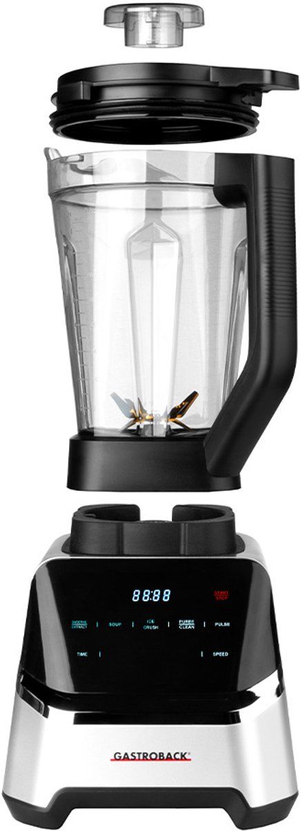 Gastroback Design Multi-Power - Standmixer - 2000 W 40000 RPM - Zwart Roestvrijstaal