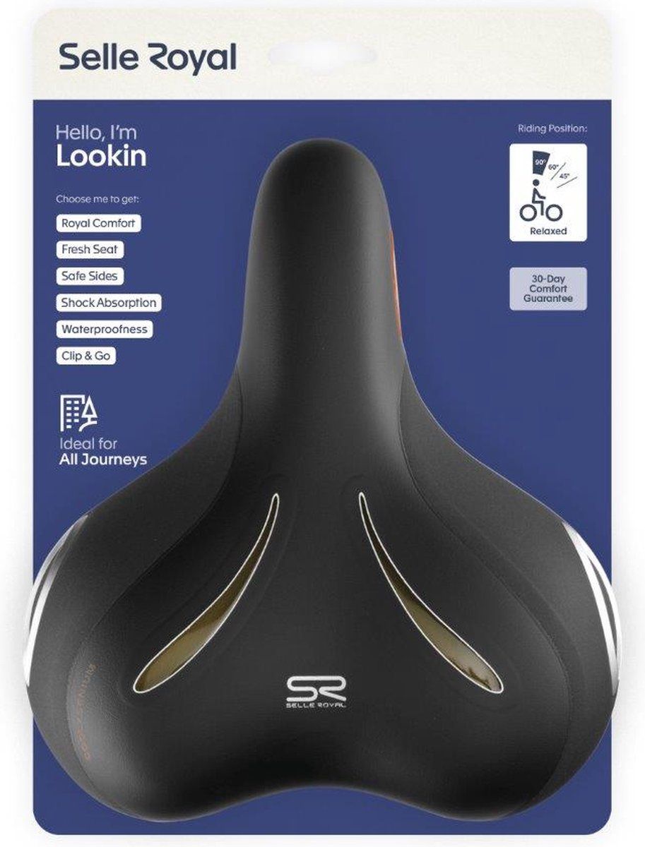 Selle Royal Lookin Relaxed - Zadel - Royalgel technologie - Zwart