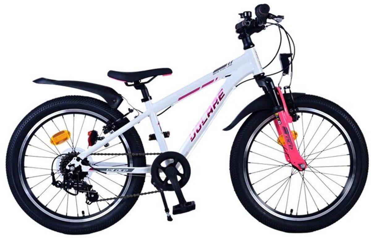 Volare XC Race - Kinderfiets - 20 inch - 7 versnellingen - Wit Roze