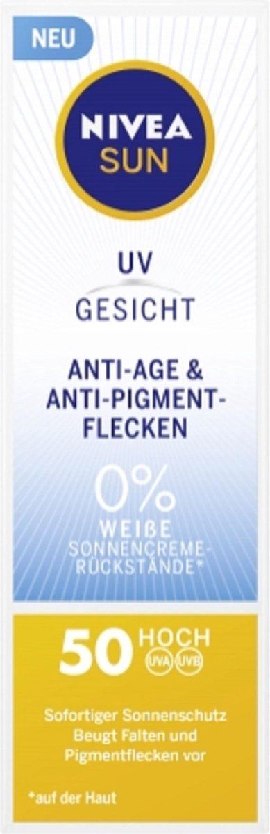 NIVEA SUN Gezichtszonnecrème SPF50 - Gevoelige huid - 50 ml