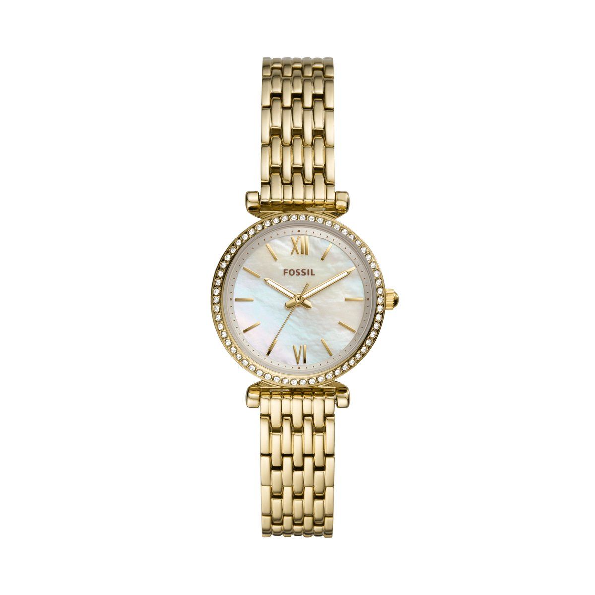 Fossil Carlie Mini ES4735 - Dameshorloge 28mm - Goudkleurig