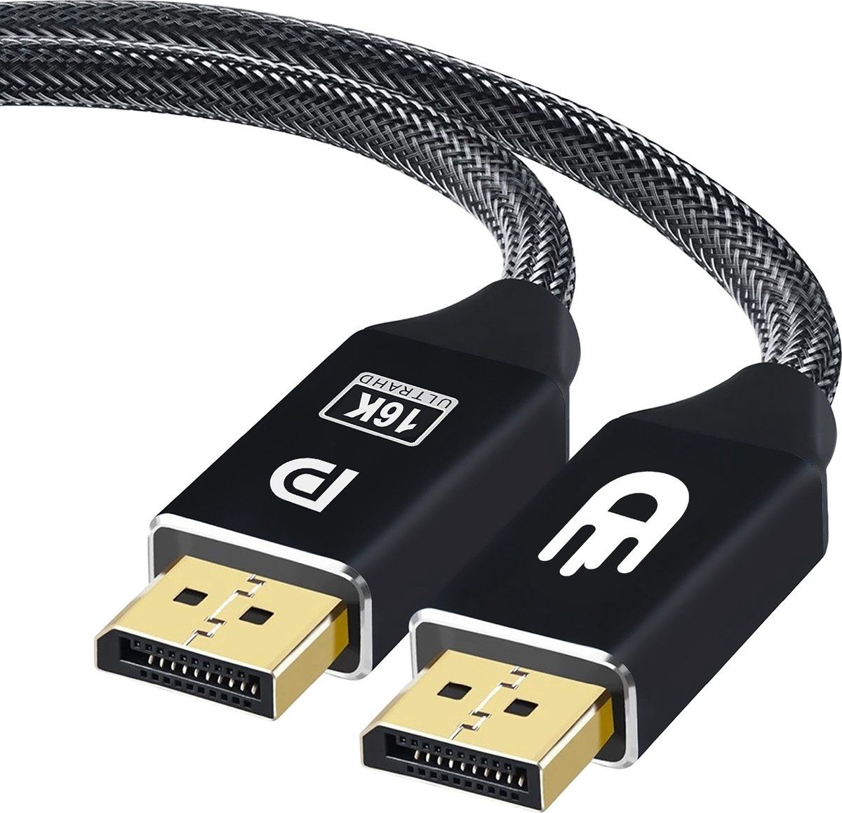 Drivv. DisplayPort 2.1 - Dp Kabel - 16K 60Hz 80Gbps - Zwart (1 M)
