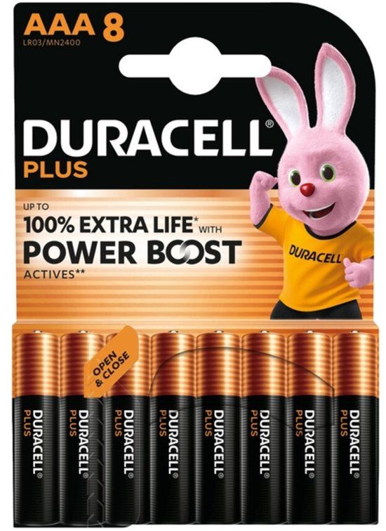 Duracell Plus - Alkaline Batterijen AAA - 8 stuks