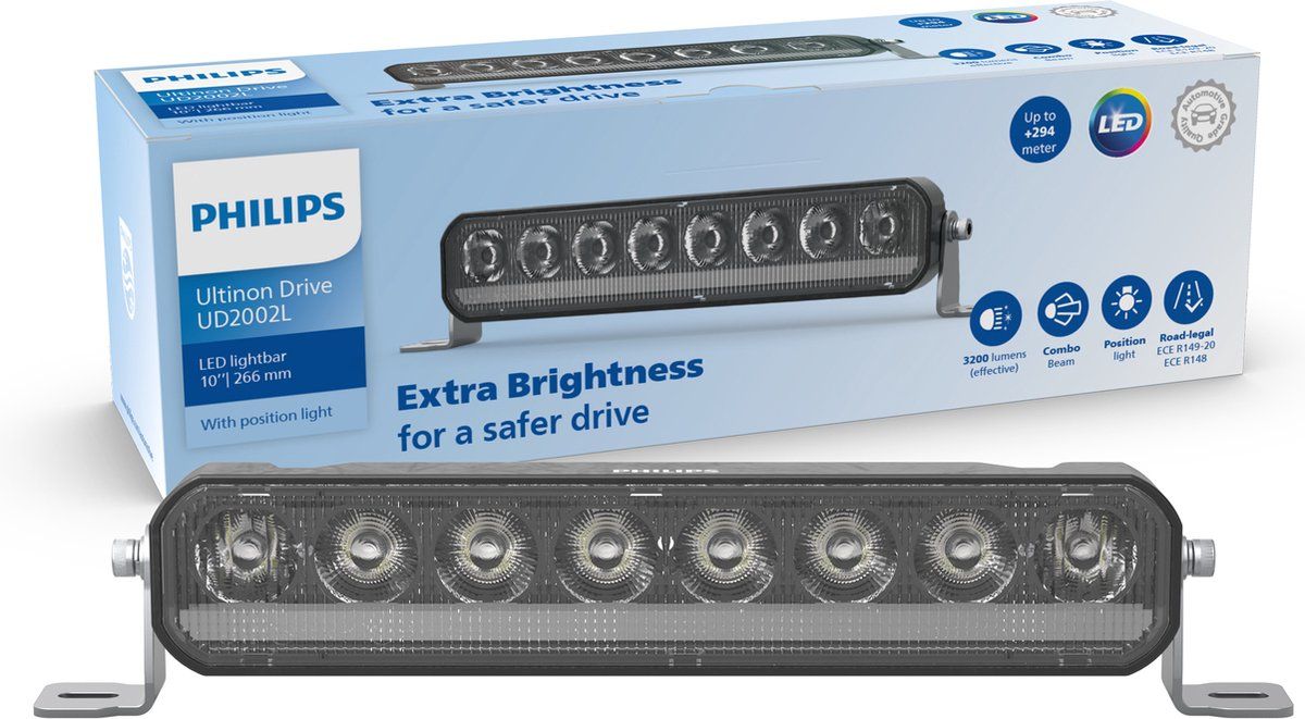 Philips Ultinon Drive 2002L - LED lichtbalk 10 Inch - 3200 lumen - Wit (2 stuks)