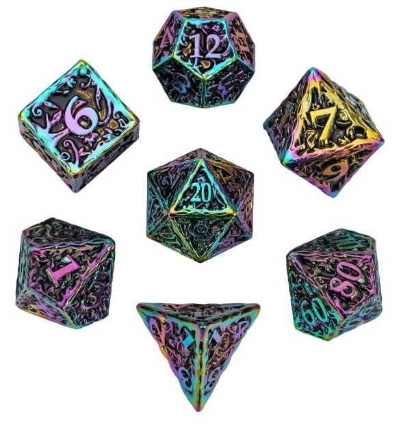 D&D Beyond Dobbelstenenset Metaal - Dnd Dobbelstenen - Regenboog
