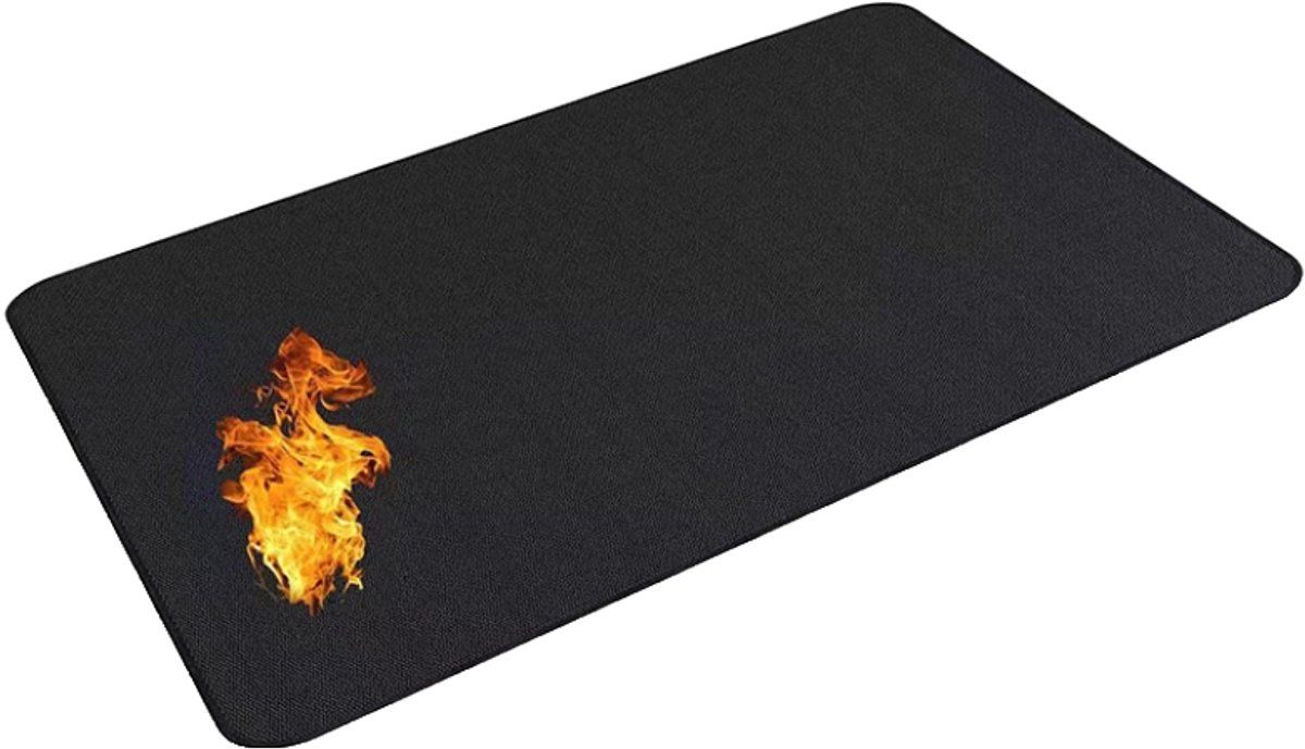 Ceruzo Hittebestendige Vloermat - 160x90 Cm - Vlamvertragend En Vuilafstotend - Zwart