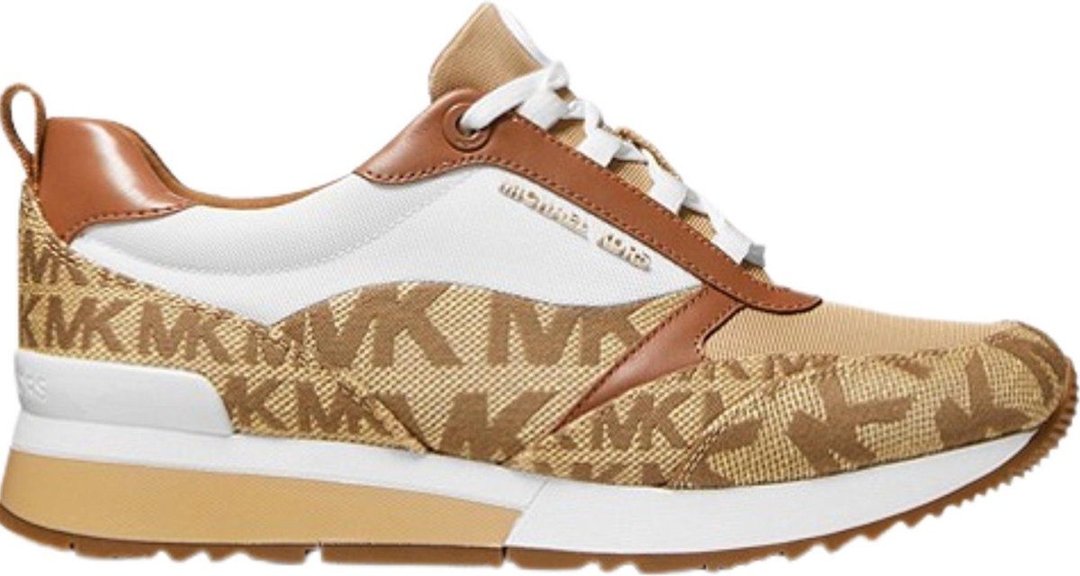 Michael Kors Allie - Sneaker - Bruin Logo Print - Beige