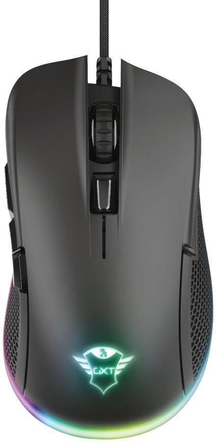 Trust GXT 922 Ybar - Bedrade Gaming Muis - 7200 DPI RGB - Zwart refurbished, photo 2