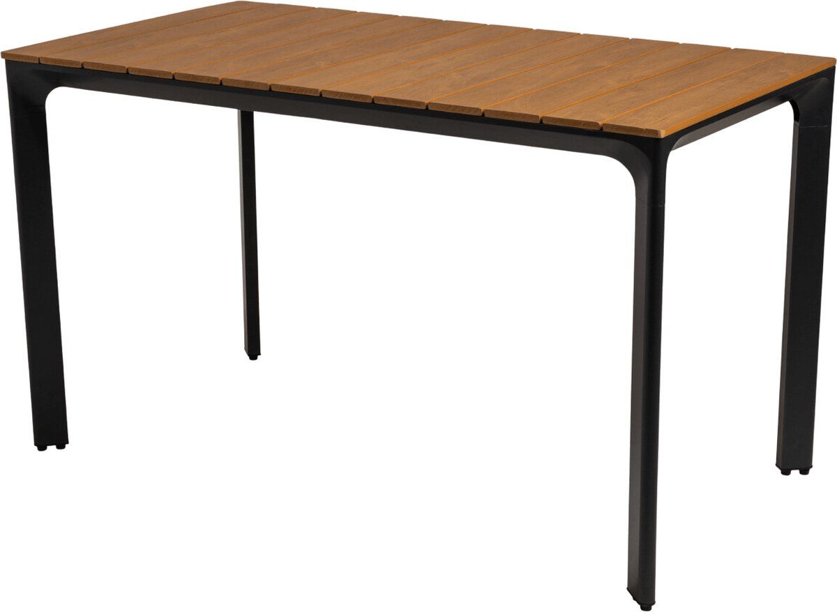 Arezzo tuintafel rechthoek polywood teaklook 130x70 cm