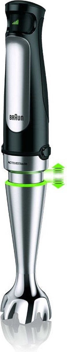 Braun Zwart Mq 7087X - Staafmixer - Activeblade En Powerbell Plus - Rvs