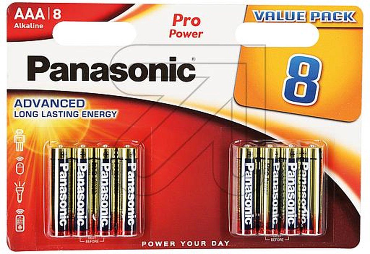 Panasonic Pro Power - Alkaline Batterijen Aaa - 1, 5V - 8-pack (8 Stuks)