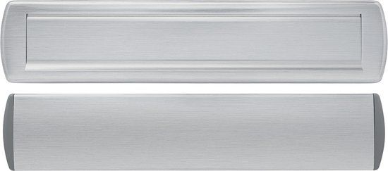 Axa Curve Plus - Briefplaat - Geluidsdempend Tocht- En Waterdicht - Aluminium Geslepen (340 X 74 Mm)
