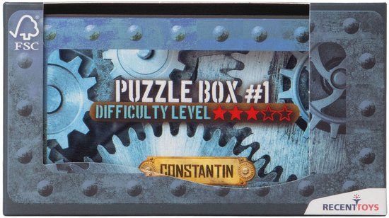Recent Toys Constantin Puzzle-box nr.1 - Denkspel - Moeilijkheidsgraad 3 sterren - Hout
