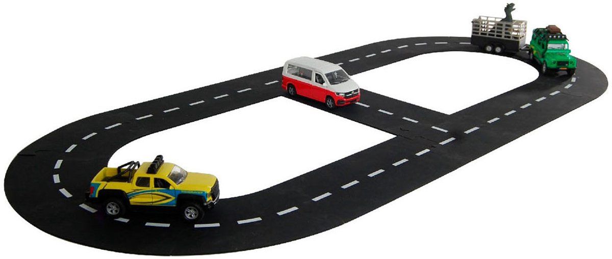Kids Globe - Autobaan Wegdelen - 18-delig 307, 5 Cm