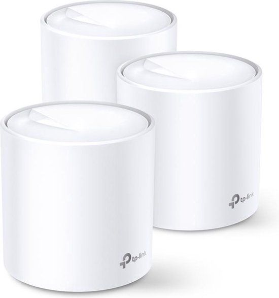 TP-Link Deco X20 - Mesh Wifi - WiFi Versterker - Wifi 6 - 1800 Mbps - 3-pack