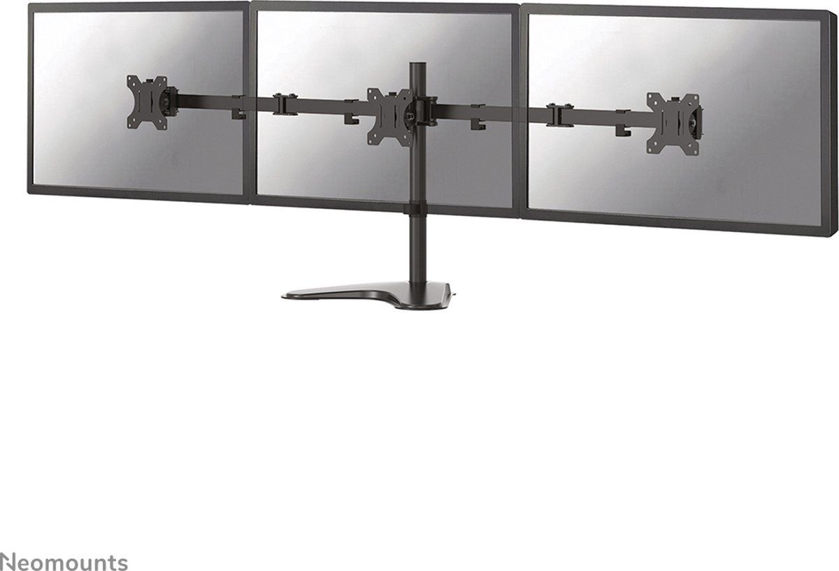 Neomounts FPMA-D550DD3BLACK - Full motion monitorsteun voor 3x 27"schermen - Verstelbare hoogte en kabelmanagement