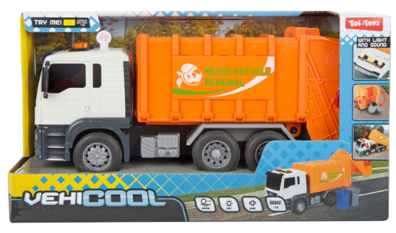 Toi-Toys Vuilniswagen 21 Cm. Frictie 23376A