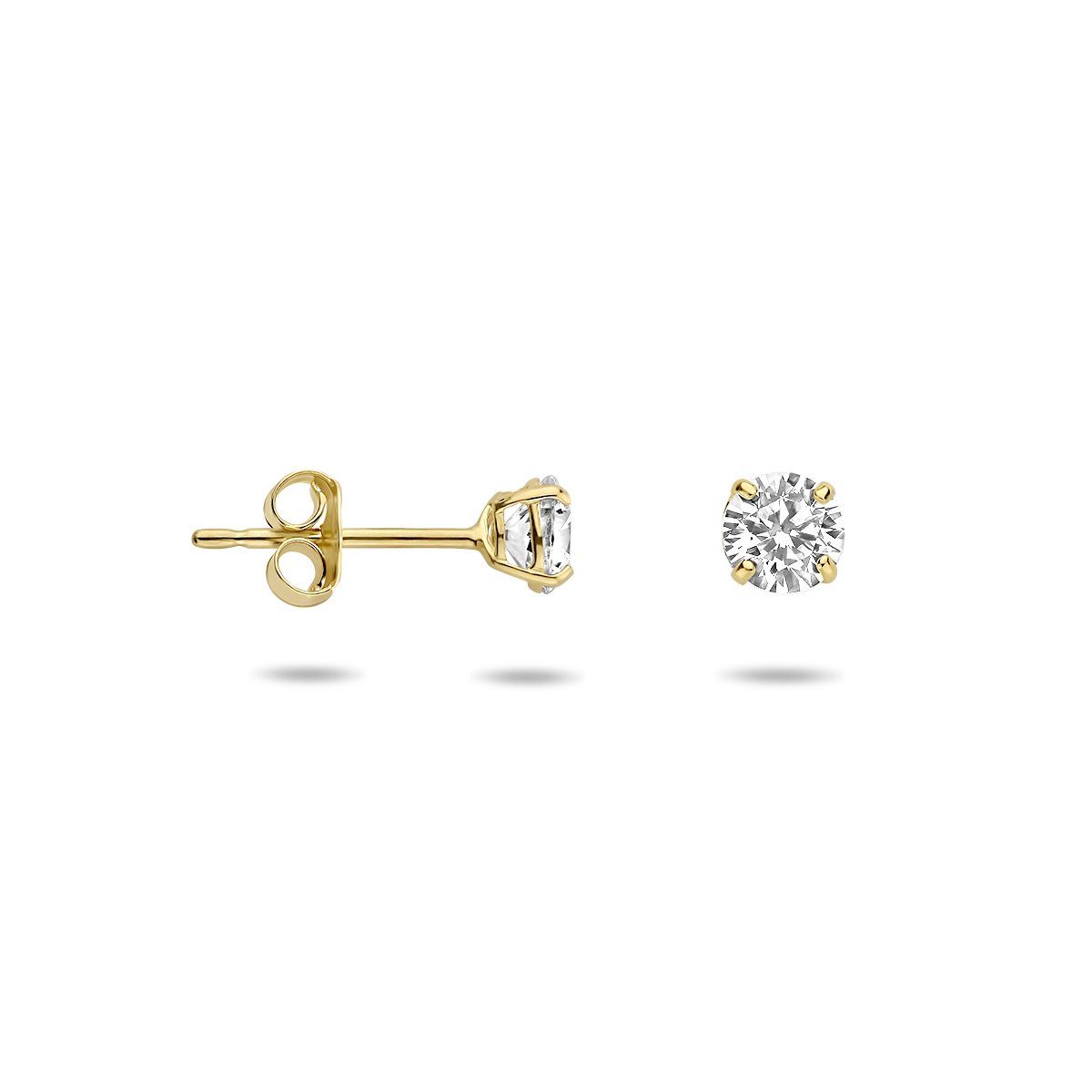 Marie-Céleste Marie Celeste - Oorknoppen - Zirkonia 4 Mm - Goud