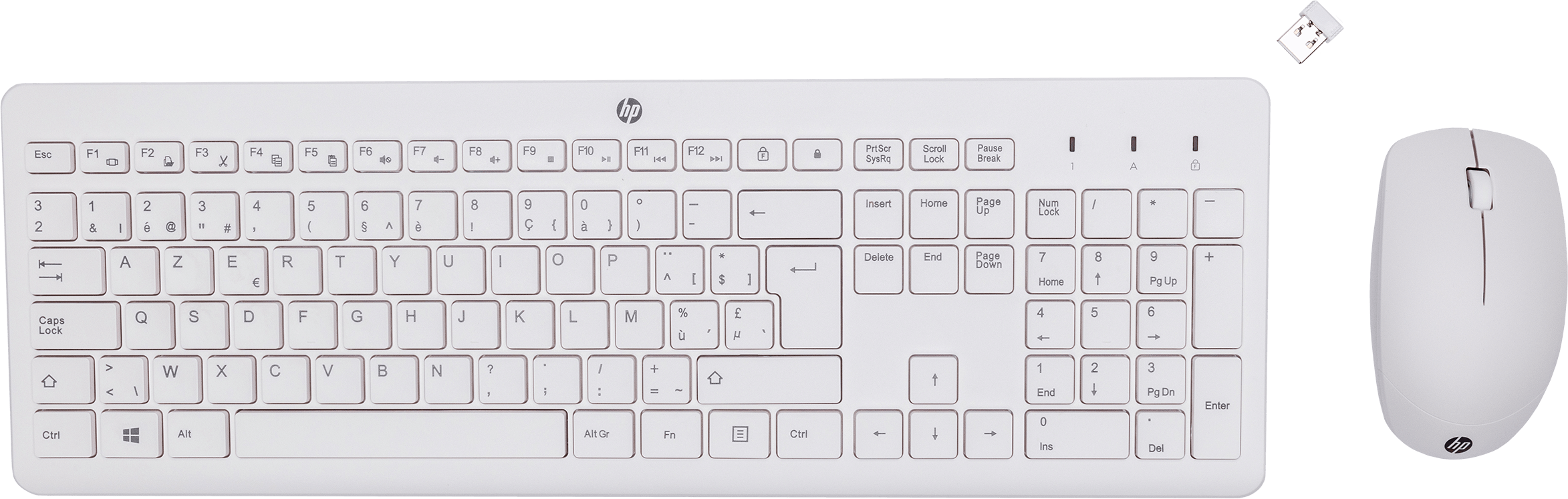 HP 230 - Draadloze Muis- en Toetsenbordcombo - AZERTY - Wit