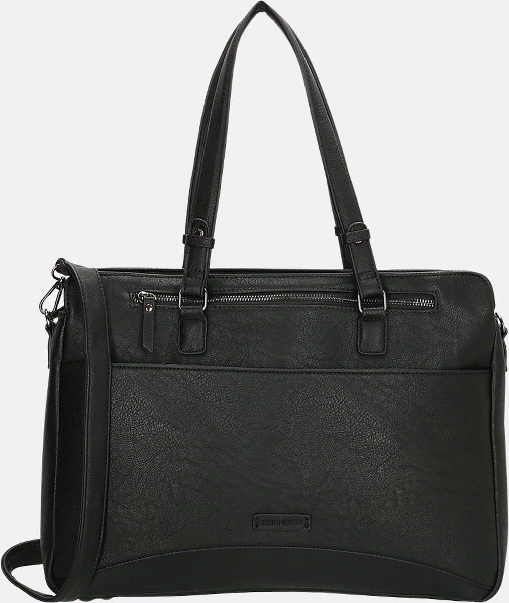 Enrico Benetti Lily - Dames laptoptas 14 inch - Verstevigd laptopvak - Zwart
