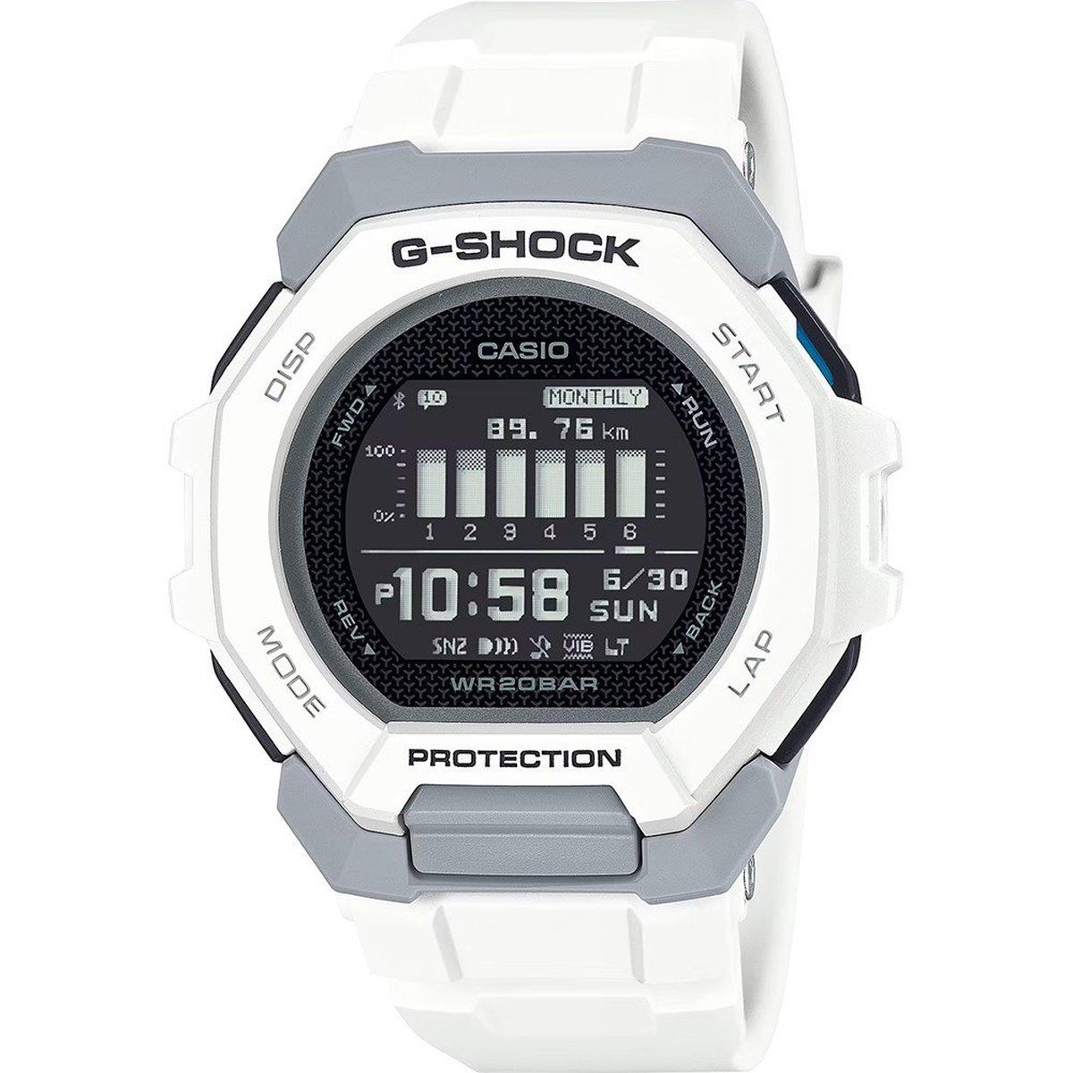 Casio G-Shock G-Squad Gbd-300-7ER - Horloge - Quartz -Ø 46 Mm - Wit