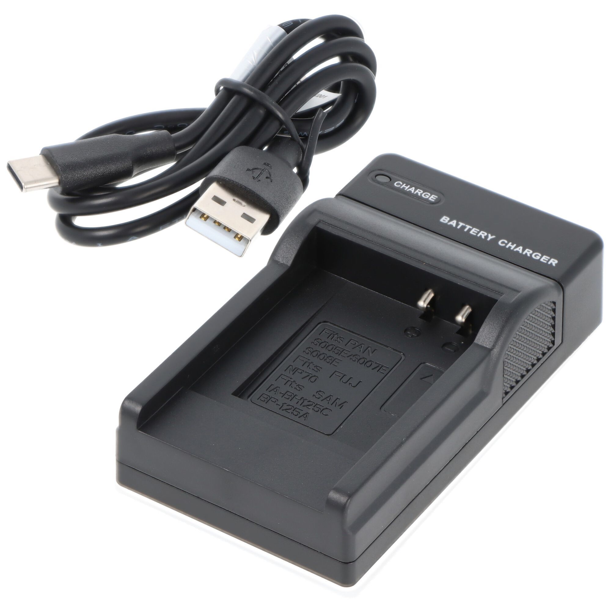 Panasonic CGA-S005 S005E S007 S008 - USB oplader - Geschikt voor Fuji NP-70 DB-60 DB-70 - Zwart