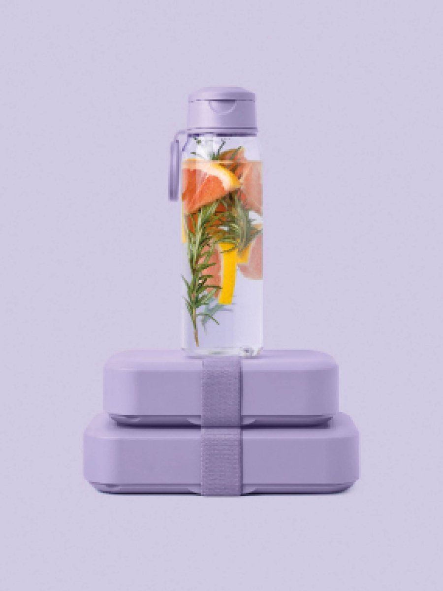 Amuse Lavender Drinkfles - 500ml - Waterfles - Drinkbus - Bpa-vrij - Lekvrij - Paars