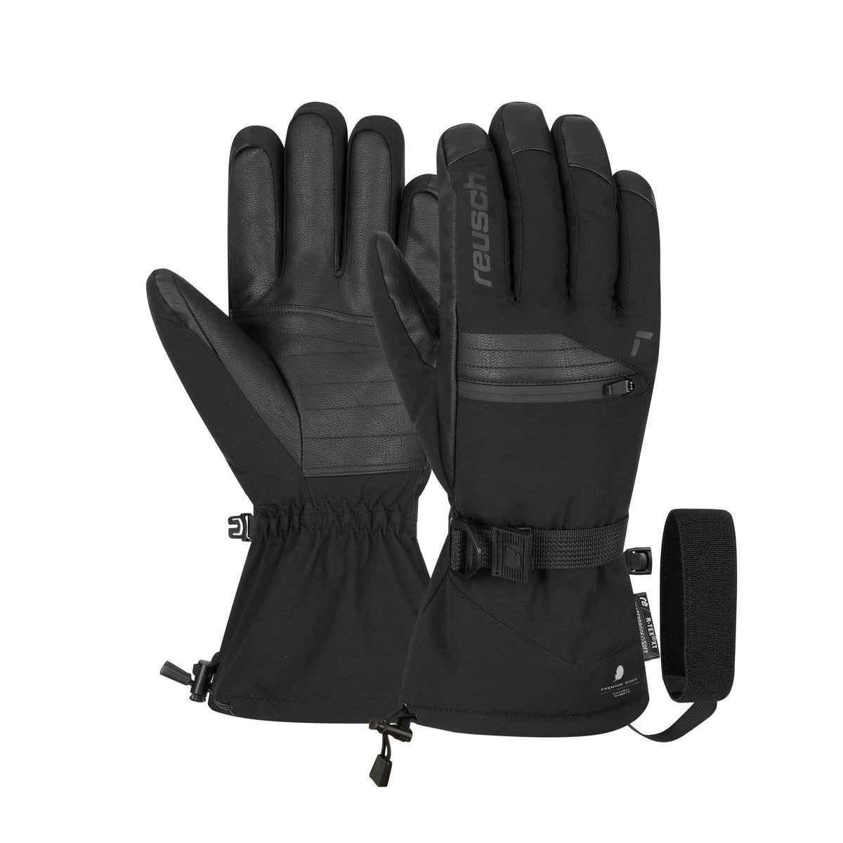 Reusch Torres R-Tex Xt - Skihandschoenen - Verwarmingszak Waterdicht - Zwart