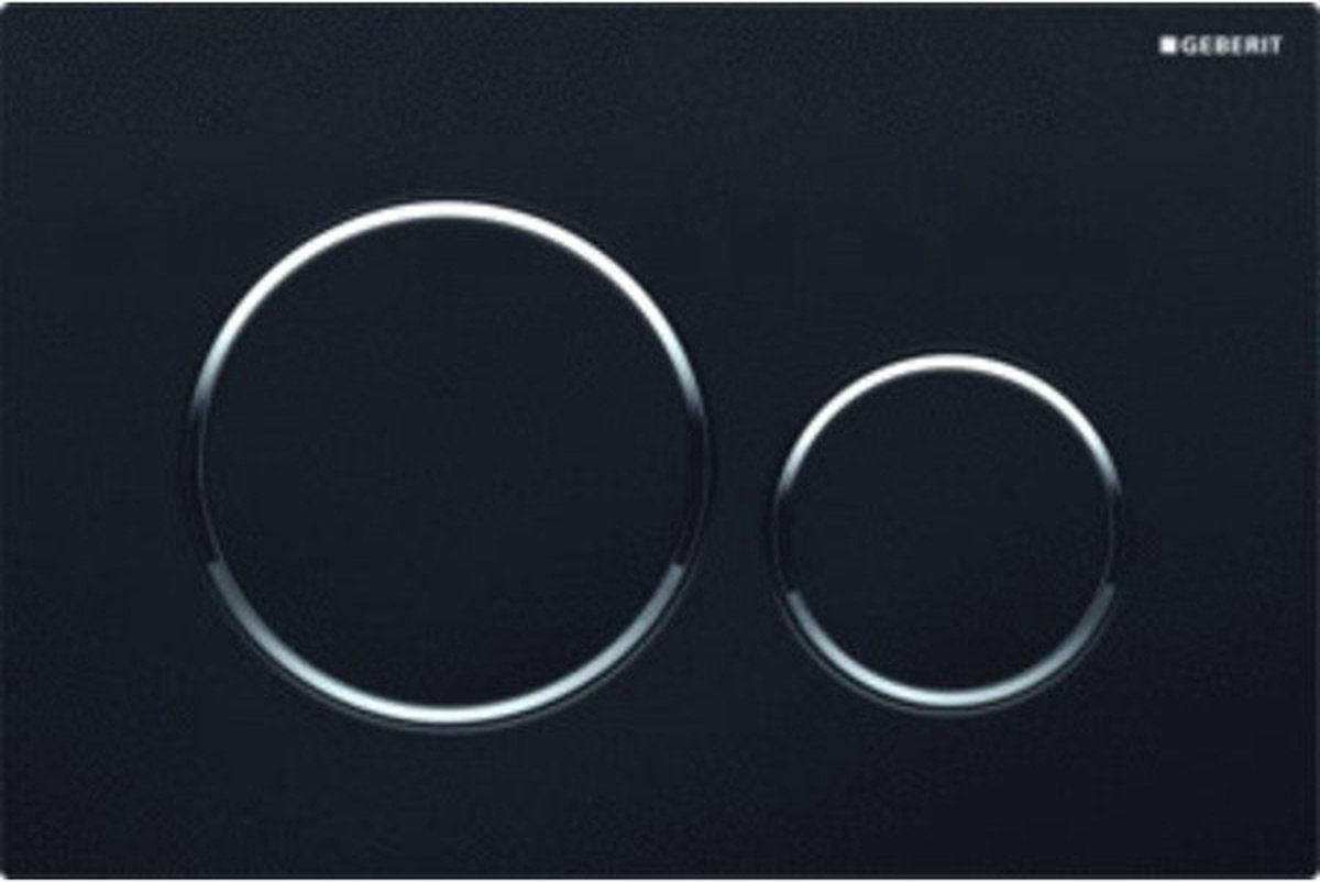 Geberit Sigma20 - Bedieningsplaat - Dual flush - Zwart/chroom/zwart