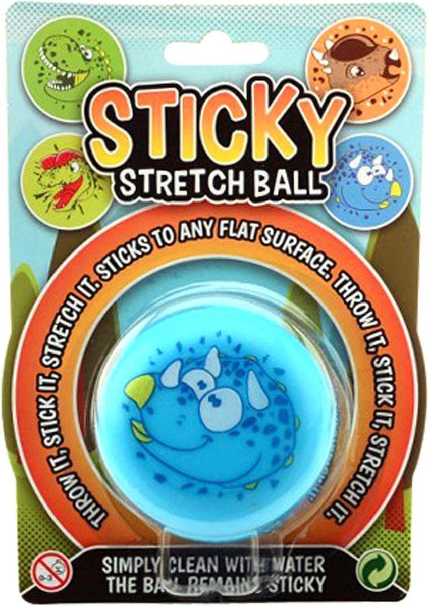 Johntoy Sticky Stretch Bal Dino - Plakbal - 3 assorti afbeeldingen