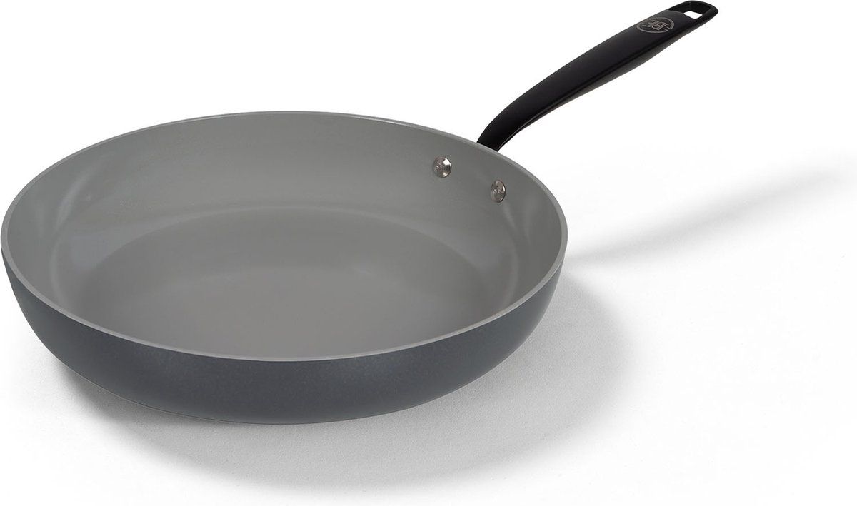 Be Living Essential Koekenpan -Ø 28 Cm - Keramisch - Pfas Vrij - Inductie - Grijs
