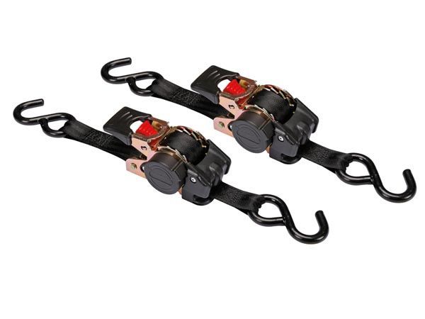 Velleman - Set van 2 zelfoprollende ratelspandbanden 300 kg 3 m x 25 mm (2 stuks)