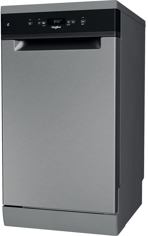 Whirlpool WSFC 3M27 X - Vrijstaand - Slimline (45 cm) - 10 couverts - Roestvrijstaal