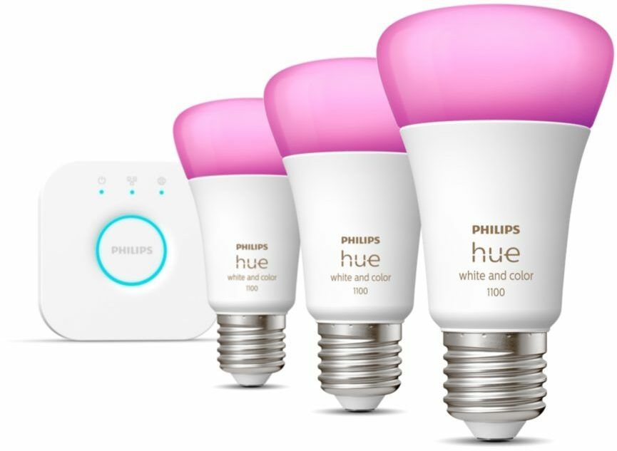 Philips Hue White and Color Ambiance - Starterkit - 3x E27 slimme lampen