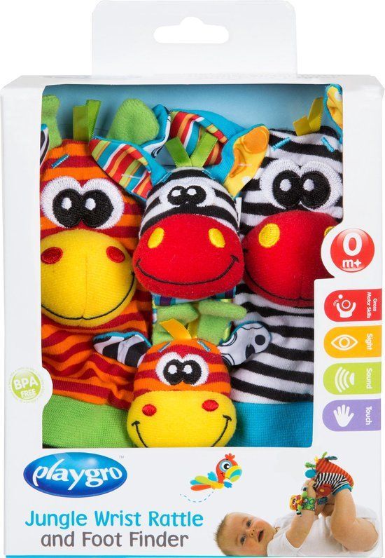 Playgro Jungle - Pols- En Voetrammelaarset - Zebra & Giraf