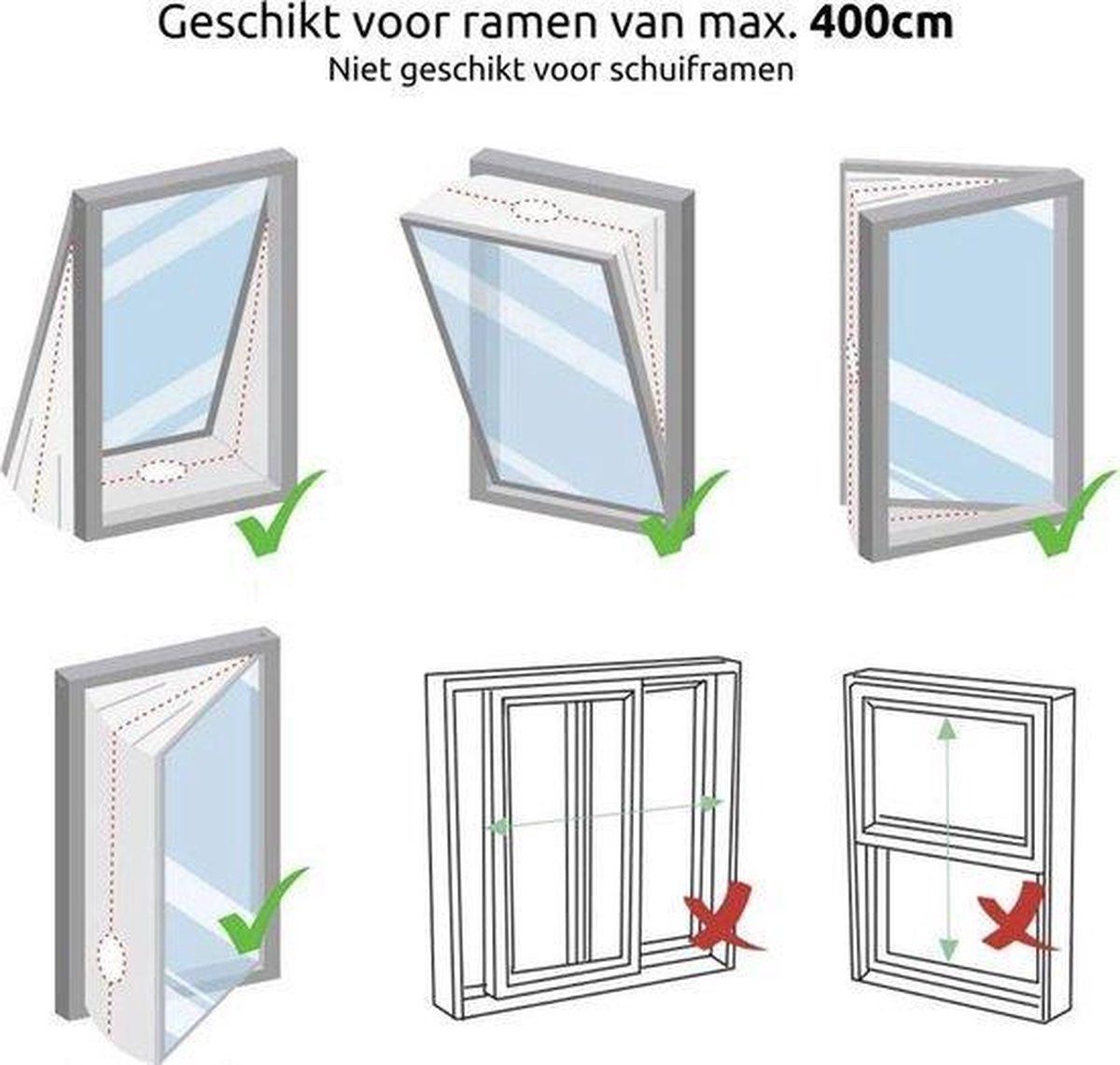 Exclusive by TW - Raamafdichtingskit mobiele airco 4M - Houdt warmte buiten en koelte binnen - Lichtdoorlatend