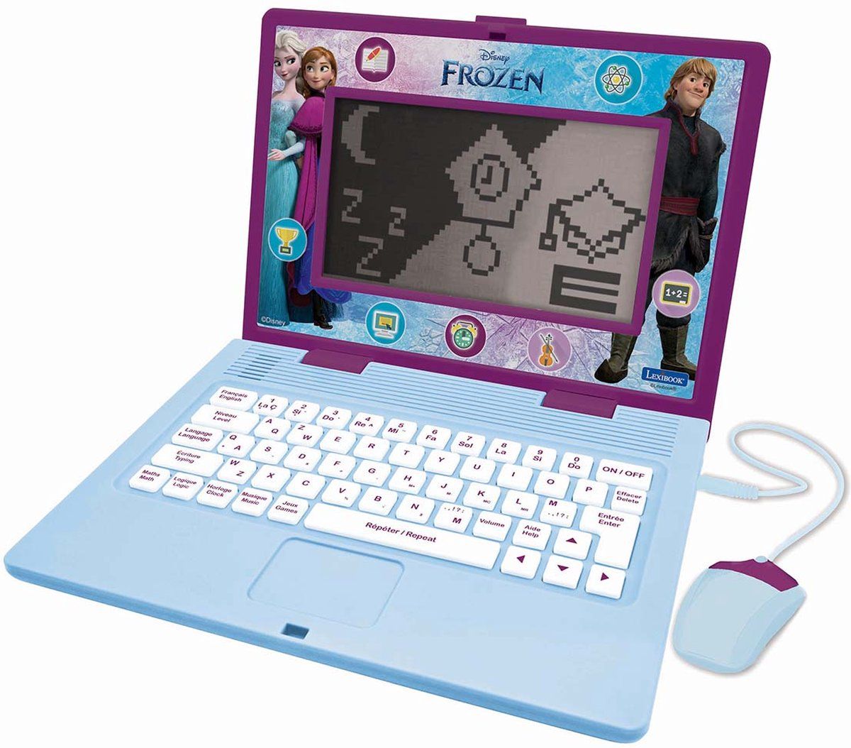 Lexibook Frozen Disney Laptop - Educatieve Laptop - 164 Activiteiten Fr/En - 5, 1 X 9, 7 Cm Scherm