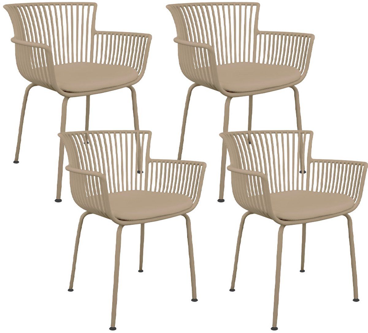 Set Van 4 Kick Tuinstoel Otis - Beige