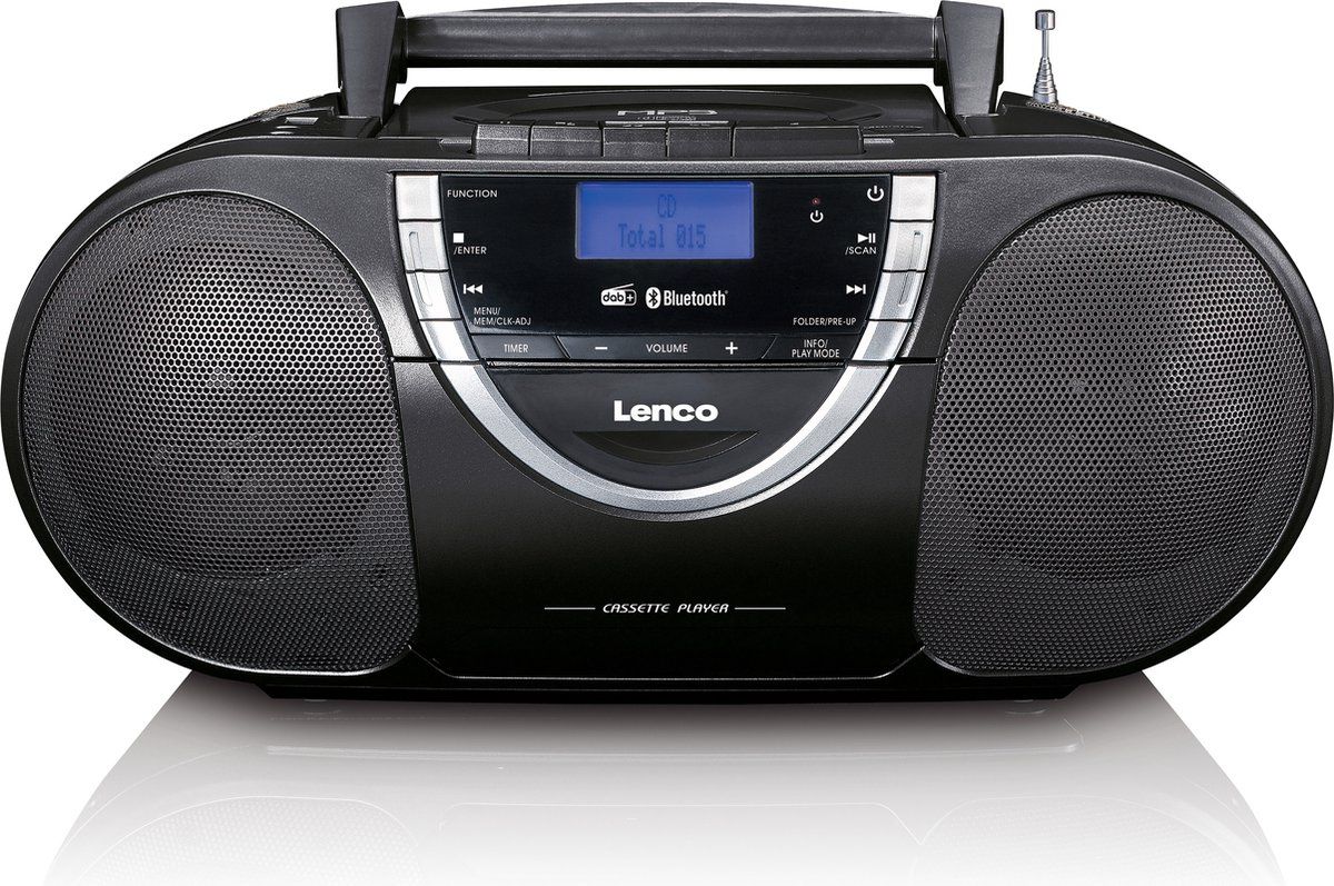 Lenco SCD-6900GY - Draagbare boombox - DAB+ Bluetooth® MP3/CD speler - Grijs