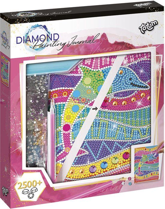 Totum Dolfijn - Notitieboek Diamond Painting - 2300 Strass Steentjes