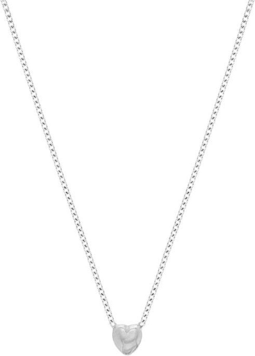 Glams Ketting Hart 1, 0 Mm 40 + 5 Cm - Gerhodineerd Zilver