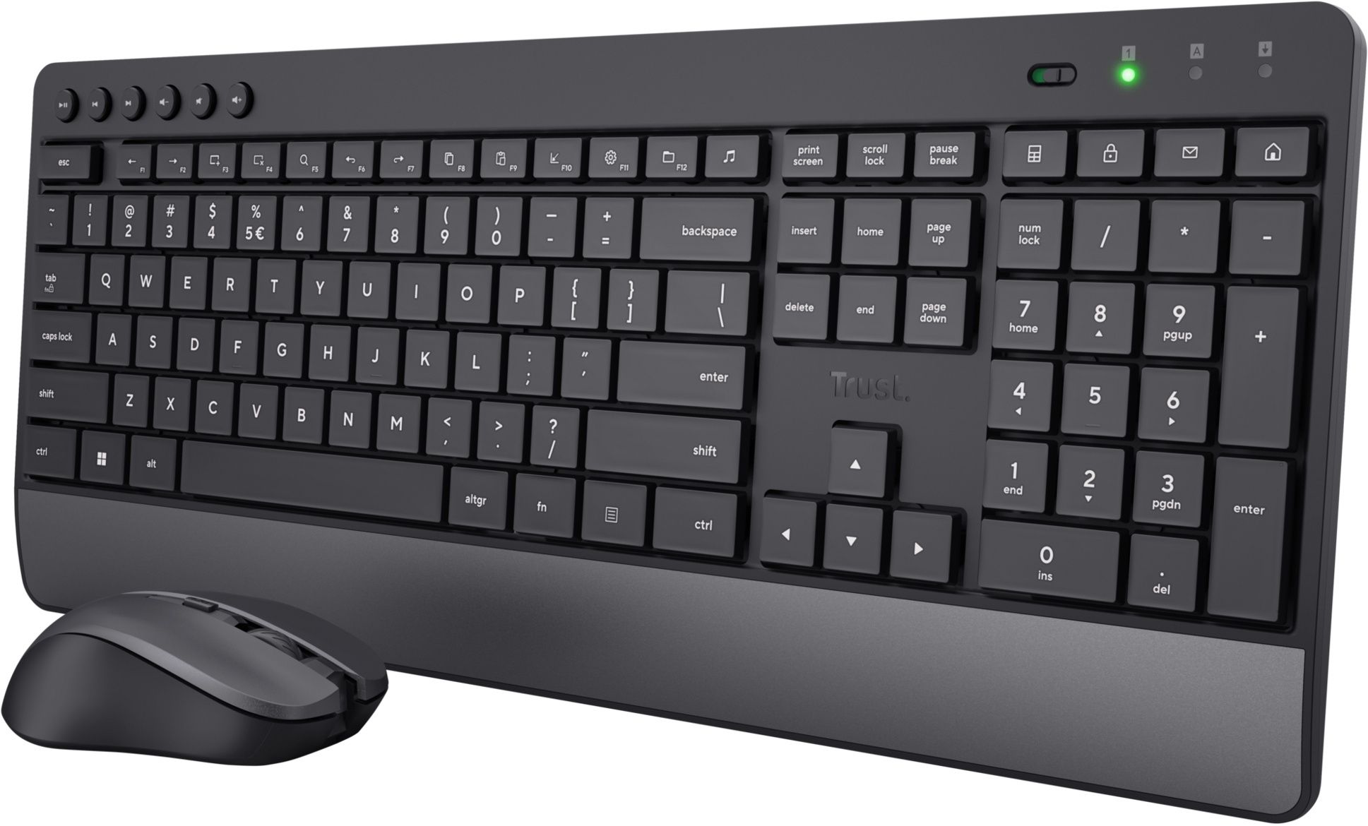 Trust Trezo - Draadloos Toetsenbord en Muis - Azerty BE indeling - Stil en milieuvriendelijk