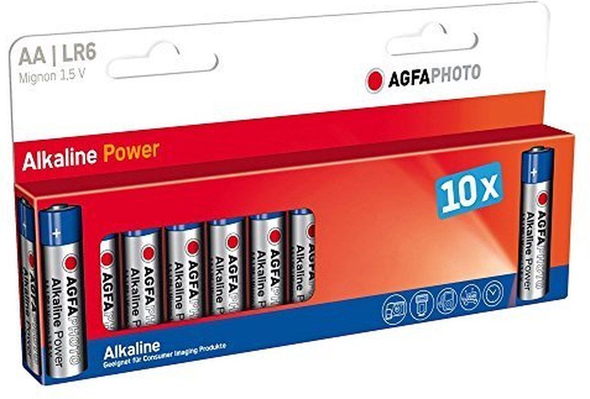 AgfaPhoto 110-803951 - Wegwerpbatterij AA - Alkaline 1,5 V (10 stuks)