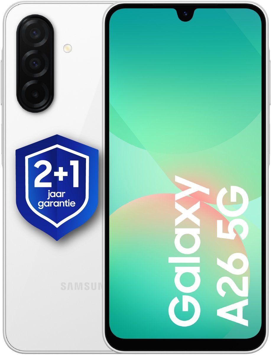 Samsung Galaxy A26 5G - 128GB - Snellere Processor IP67 Waterdicht - Wit