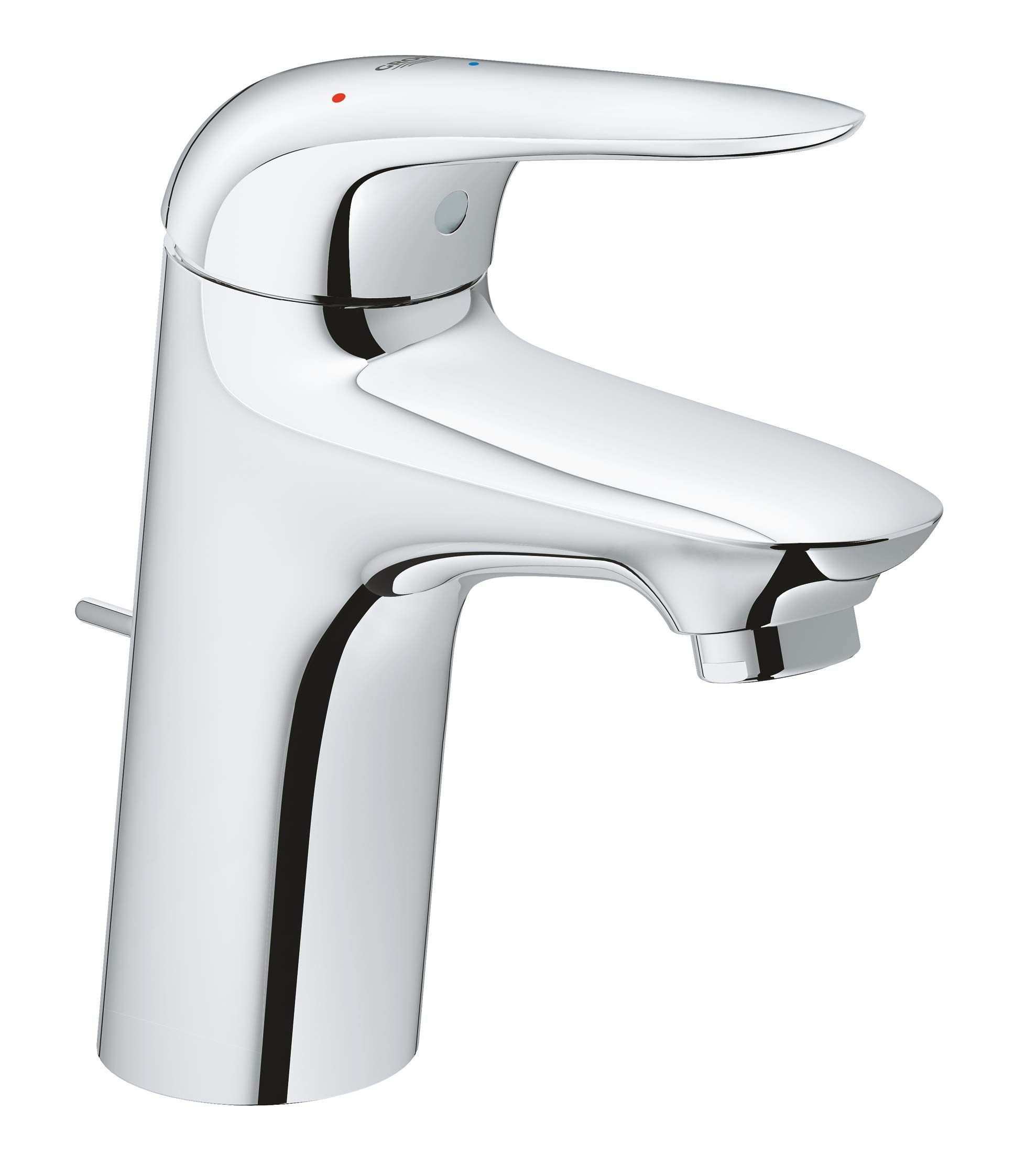GROHE Eurostyle New waterbesparendes wastafelkraan M size ES met waste met gesloten greep chroom