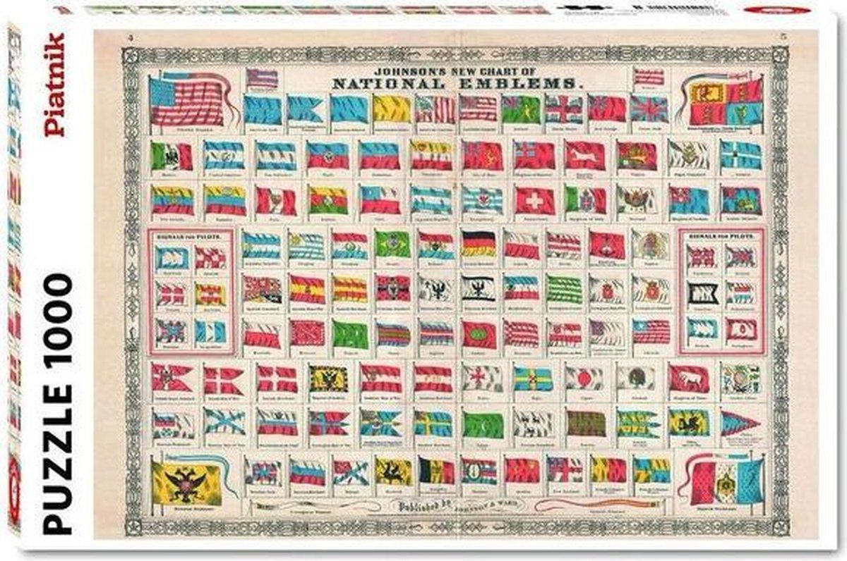 Piatnik National Emblems - Legpuzzel 1000 Stukjes - 68 X 49 Cm - Multicolor