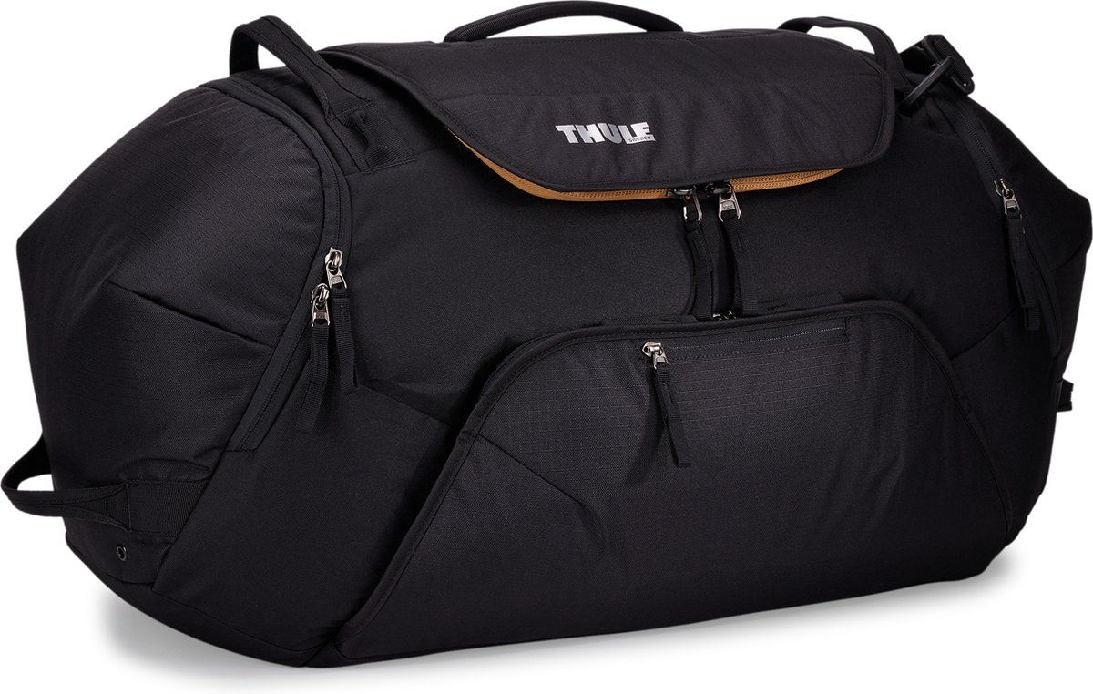 THULE RoundTrip Snow Duffel - Reistas 80L - Slijtvast en waterbestendig - Black / Mustard