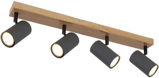 Globo spots Robby - naturel - metaal - 57911-4G